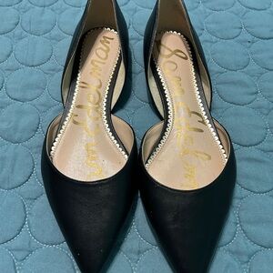 Sam Edelman Black D'Orsay Flats with Pointed Toe